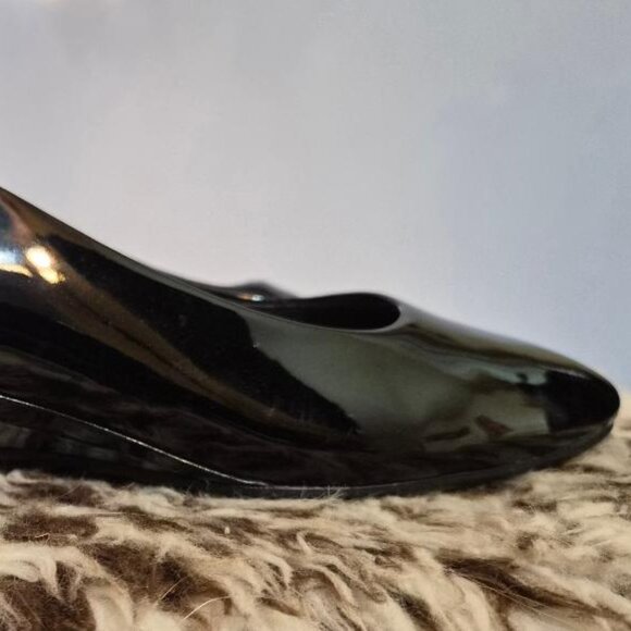 Tayrn Rose Black Patent Leather Dress Shoes Size 5 - Picture 7 of 7